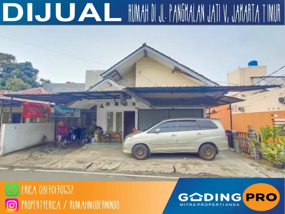 Dijual rumah tua luas bisa dijadikan tempat usaha, Jakarta Timur