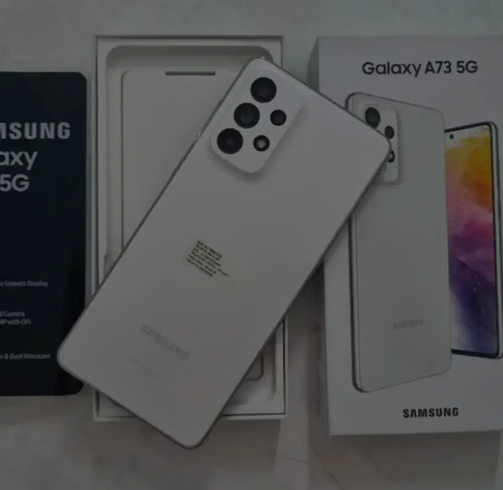 Samsung a73 5G 8/256 ex resmi white like new fullset ori