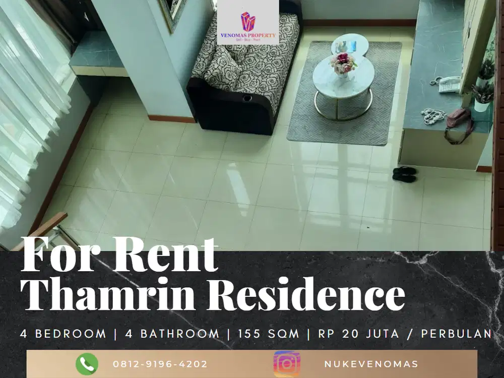 Disewakan Apartement Thamrin Residence Type Loft 3BR Full Furnished