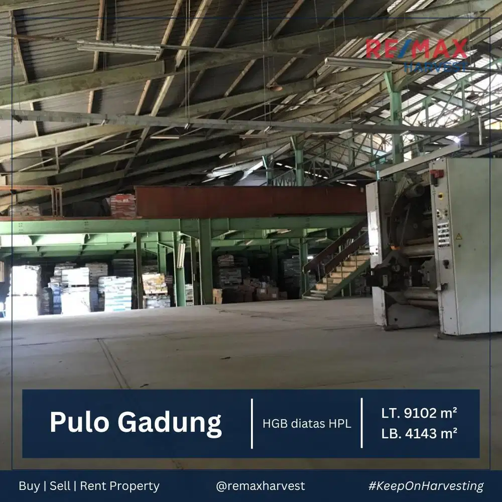 GUDANG DALAM KAWASAN INDUSTRI PULO GADUNG BISA MASUK CONTAINER 40 FEET