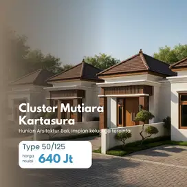 Cluster Mutiara Kartasura – Rumah Arsitektur Bali Type 50/125, Harga Mulai 640 Jt