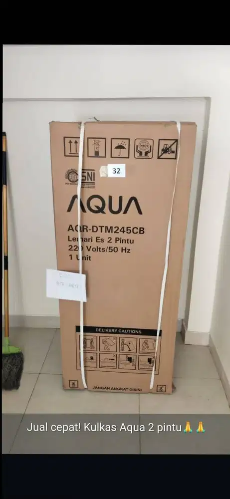 Kulkas 2 Pintu Aqua aqr dtm245cb Baru