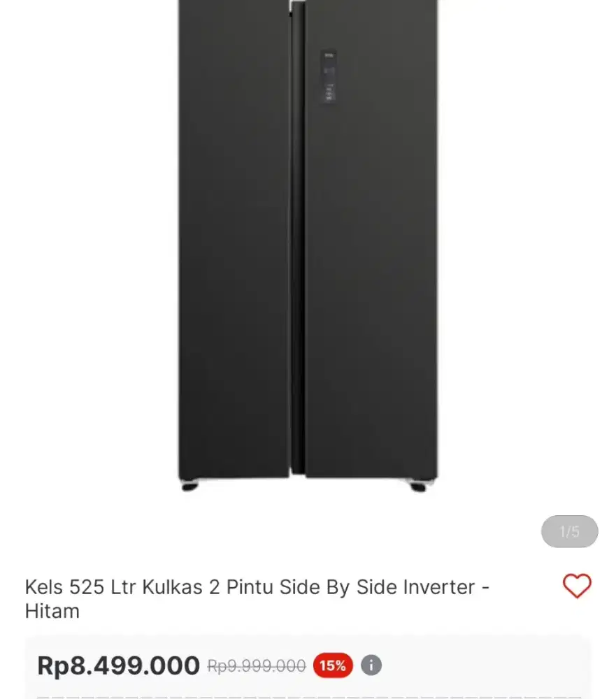 Kulkas kels side by side 525 ltr