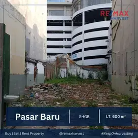 Dijual/Disewa Tanah Premium Lokasi Sangat Strategis Pasar Baru
