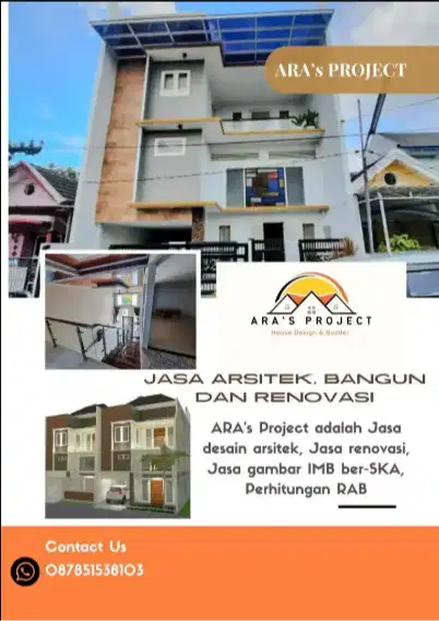 Renovasi, Desain, Gambar Bangunan, RAB RUmah, Kos, Gudang, Ruko, Dll