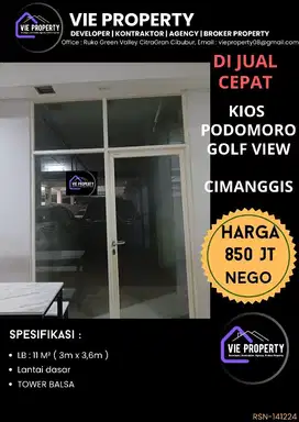 DIJUAL MURAH KIOS DI TOWER BALSA PODOMORO GOLFVIEW