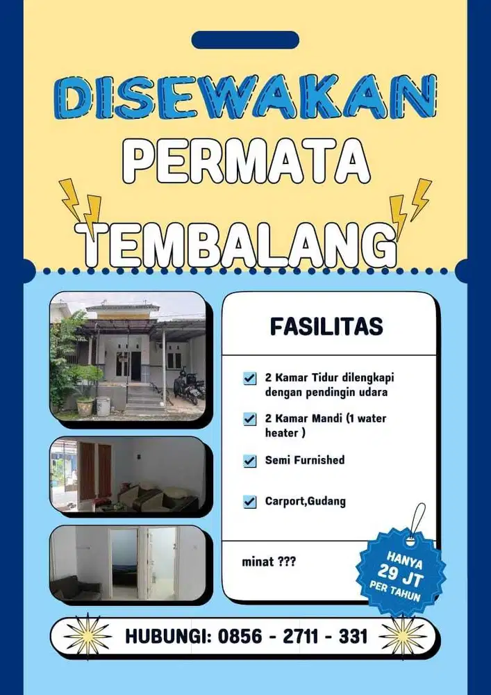Rumah Minimalis Siap Huni Semi Furnished Permata Tembalang