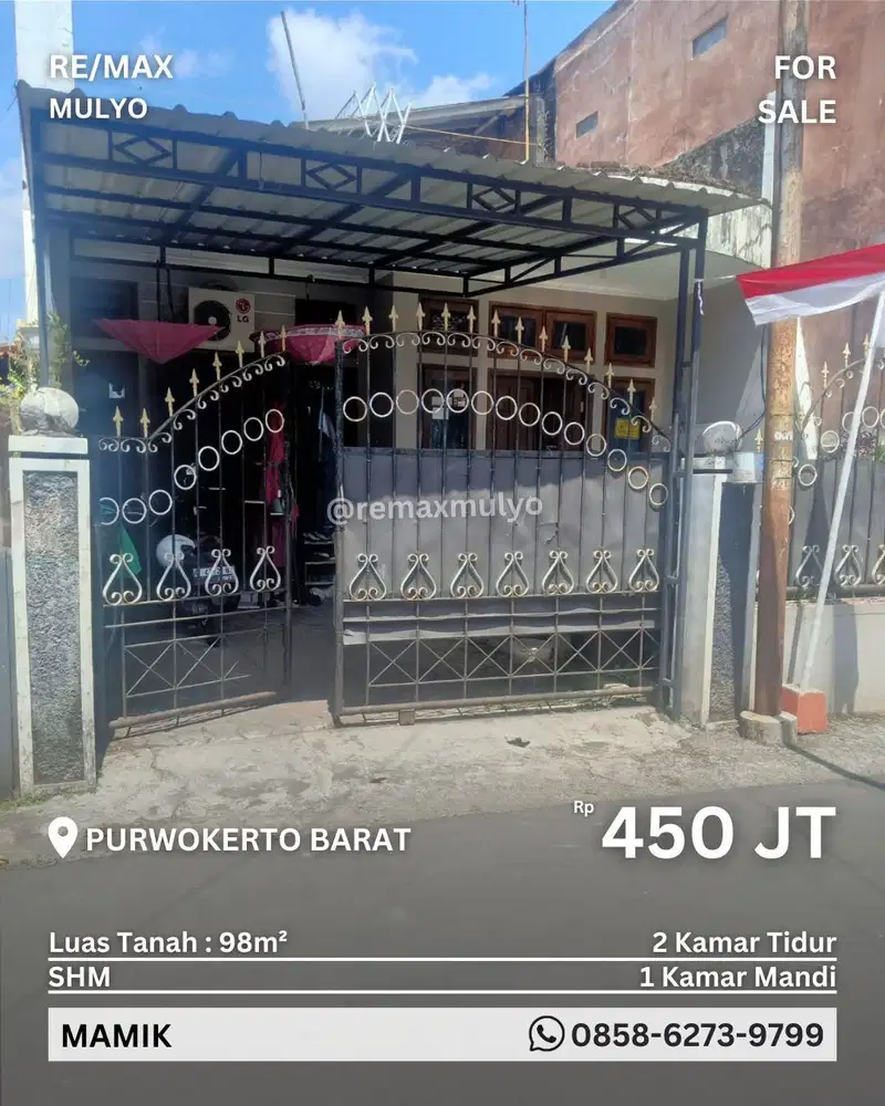 Dijual Rumah Luas Siap Huni, Pusat Kota Purwokerto