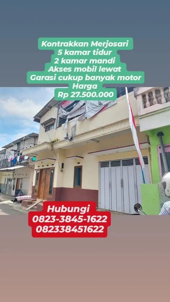KONTRAK SEWA 5 KAMAR MALANG MERJOSARI
