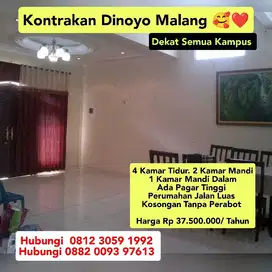 Kontrakan Sewa Rumah 4 Kamar Dinoyo Malang