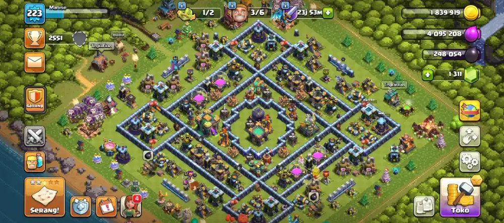 Jual akun COC TH 15 up to 15