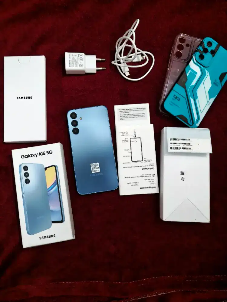 Samsung A15 5G 8GB - 256GB Blue Fullset Mulus free adaptor