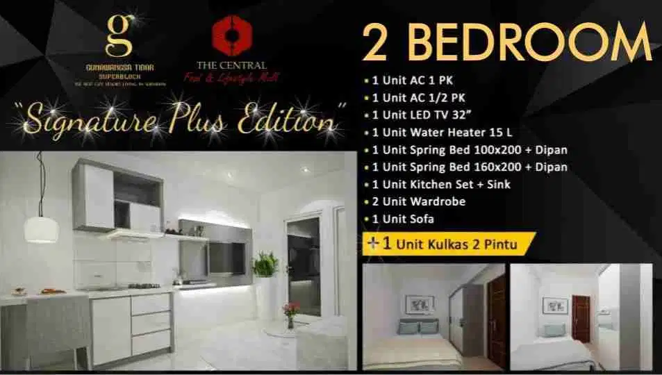 Apartemen Baru Gunawangsa Tidar Surabaya Pusat FREE BONUS TIKET PESAWAT