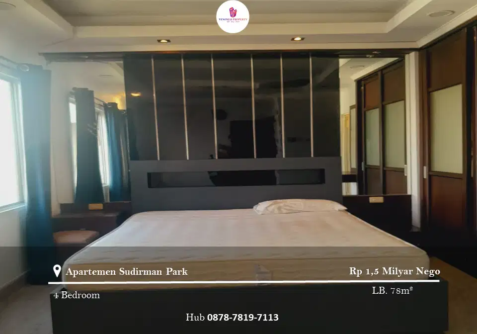Dijual Apartement Sudirman Park 3BR+1 Full Furnished View City