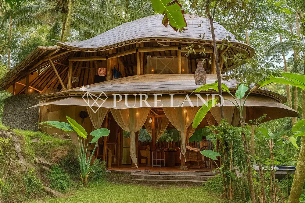 1BR Spacious Riverfront Bamboo Villa in Ubud