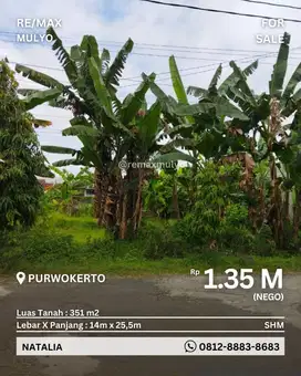 Dijual Tanah Tepi Jalan Purwokerto