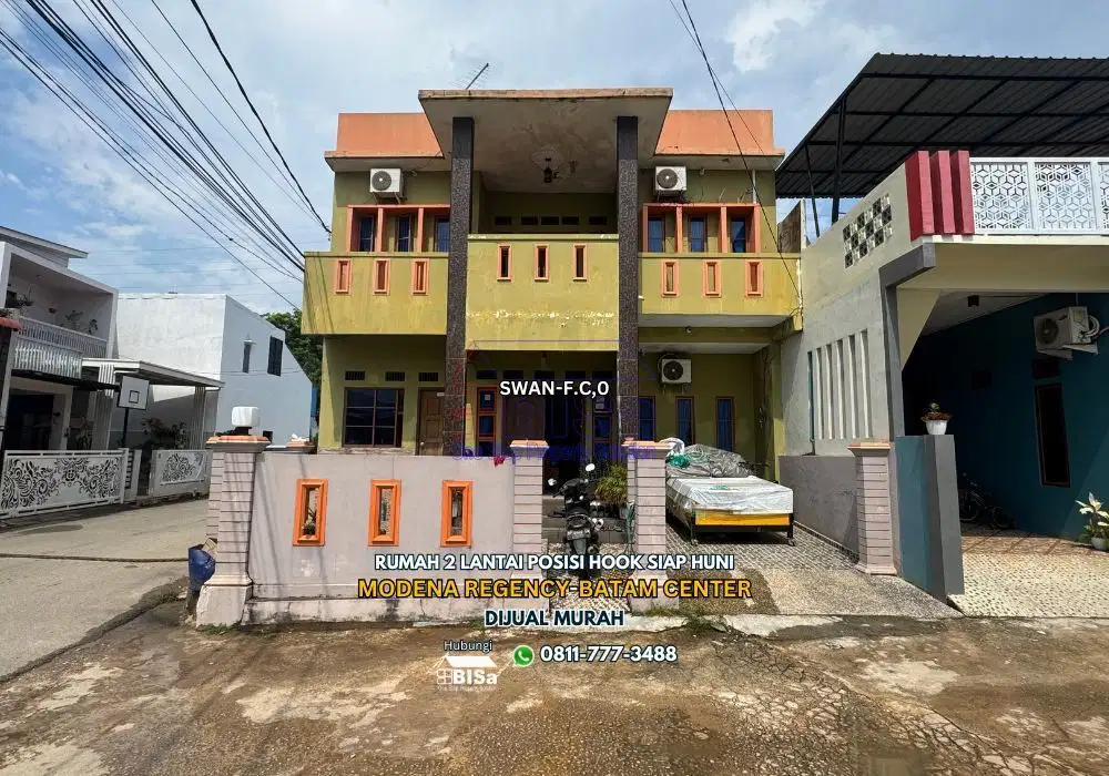 Rumah 2 Lantai Posisi Hook Siap Huni di Modena Regency Batam Center