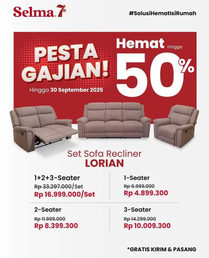 Lorian Sofa Recliner Set