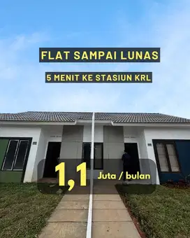 Rumah 2 Kamar SHM Cicilan 1 juta Flat Sampai Lunas