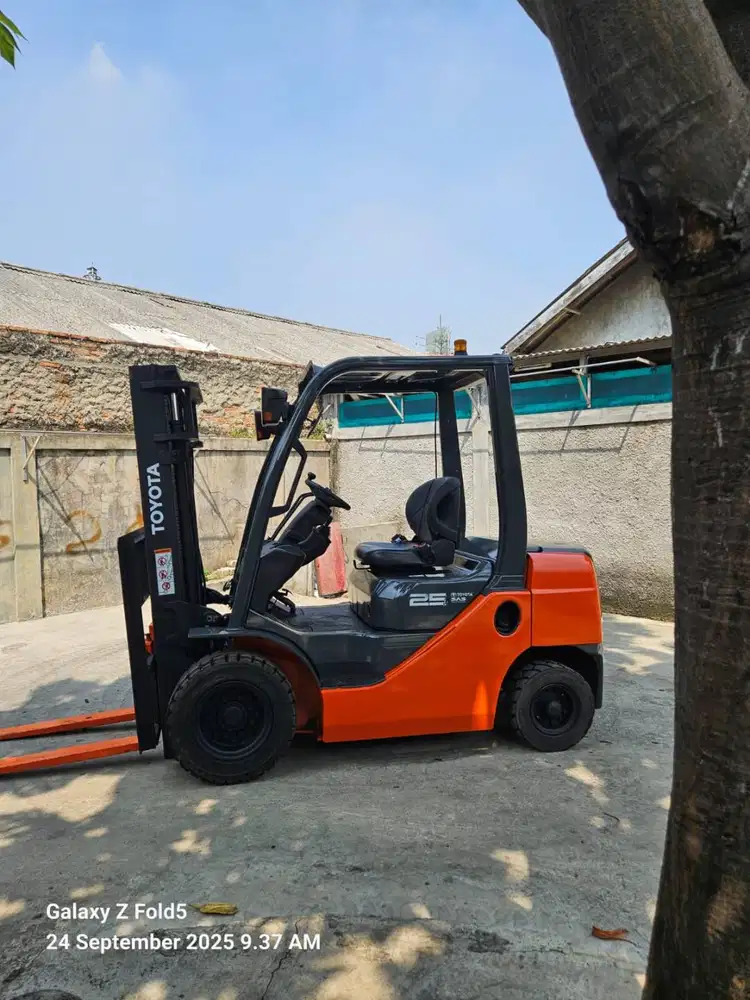 Forklift Toyota 2,5 Ton,Manual,3 Meter,Mesin 1DZ-II,8FD25,Tahun 2019