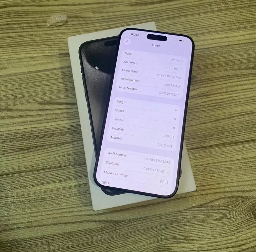 iPhone 15 Pro Max 256GB iBox Face ID OFF Battery 95%