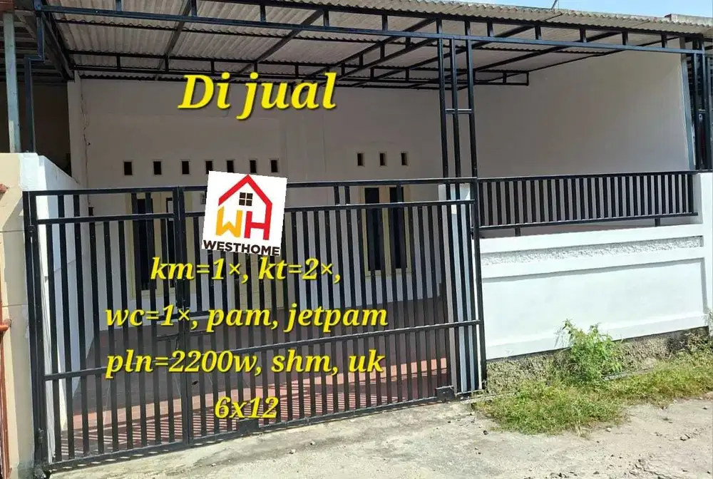 DIJUAL RUMAH PORIS PINUS 6X12. SIAP HUNI TERMURAH