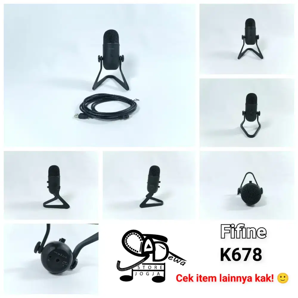 FIFINE K678 MIC CONDENSER USB GAMING PODCAST VOKAL STREAMING bkn k690