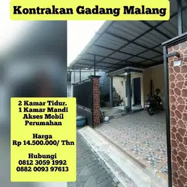 Sewa Rumah Gadang Malang 2 Kamar Kontrakan Perumahan Murah
