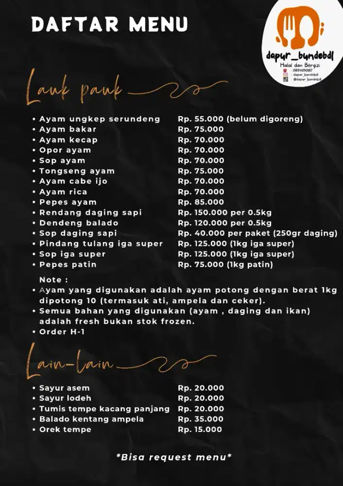 Katering makanan rumahan