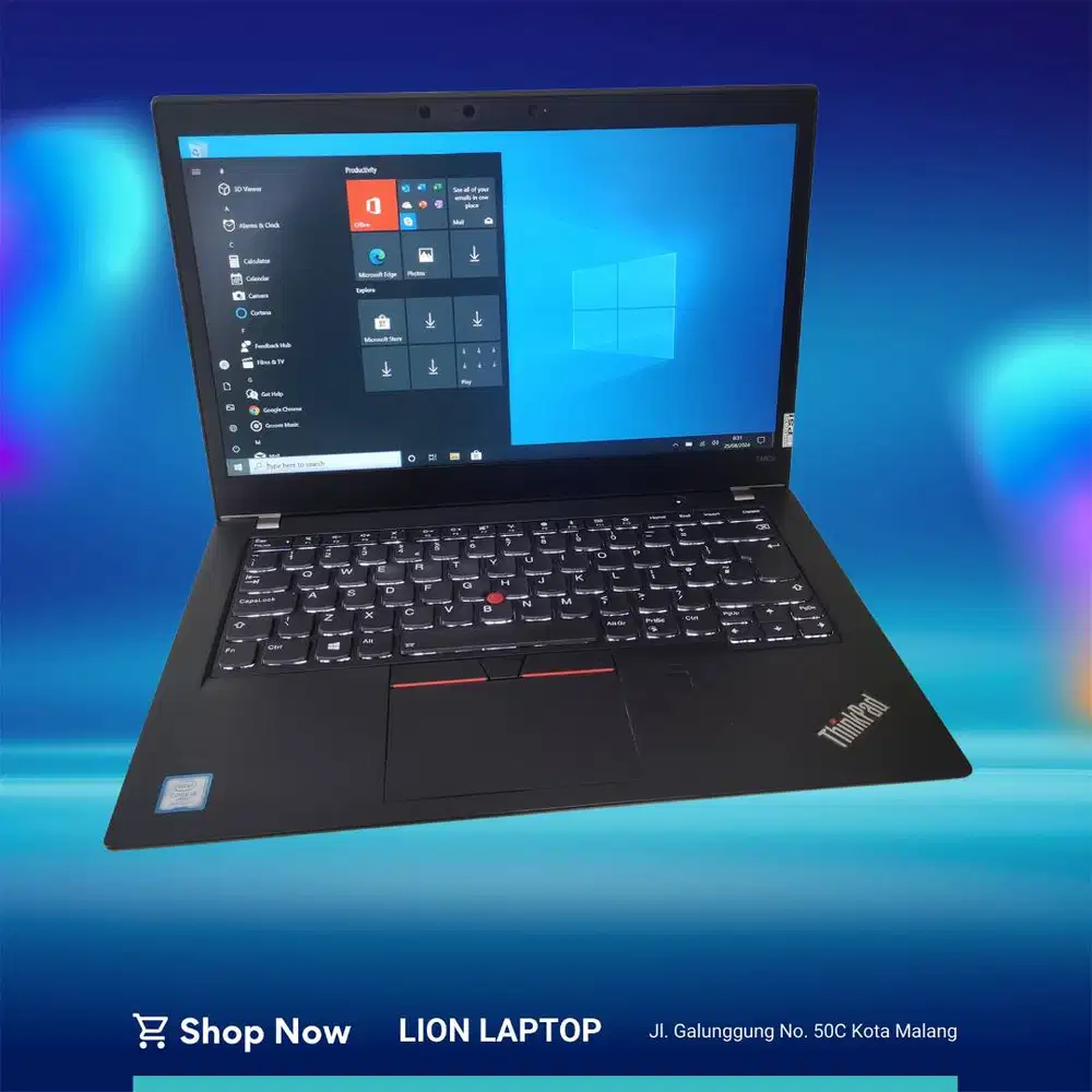 RAM 8GB Core i5 gen 8 Touchscreen Lenovo Thinkpad T480s SLIM [24|09]