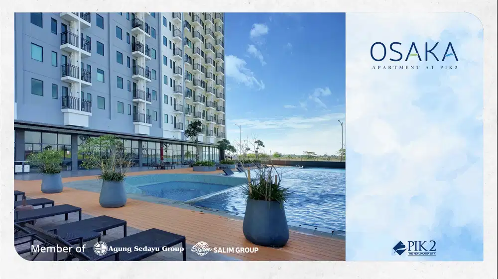 Apartemen Osaka 2 BR Full Furnished di PIK 2