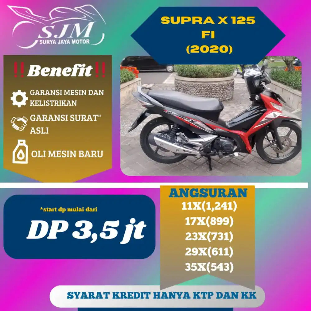 Supra X 125 Fi 2020 Pajak Panjang