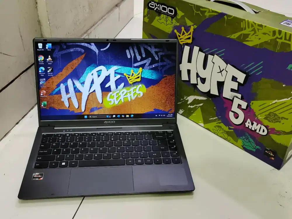 Jual bu axioo hype 5 amd ryzen 5-5500u ram 8/256 gb fullset
