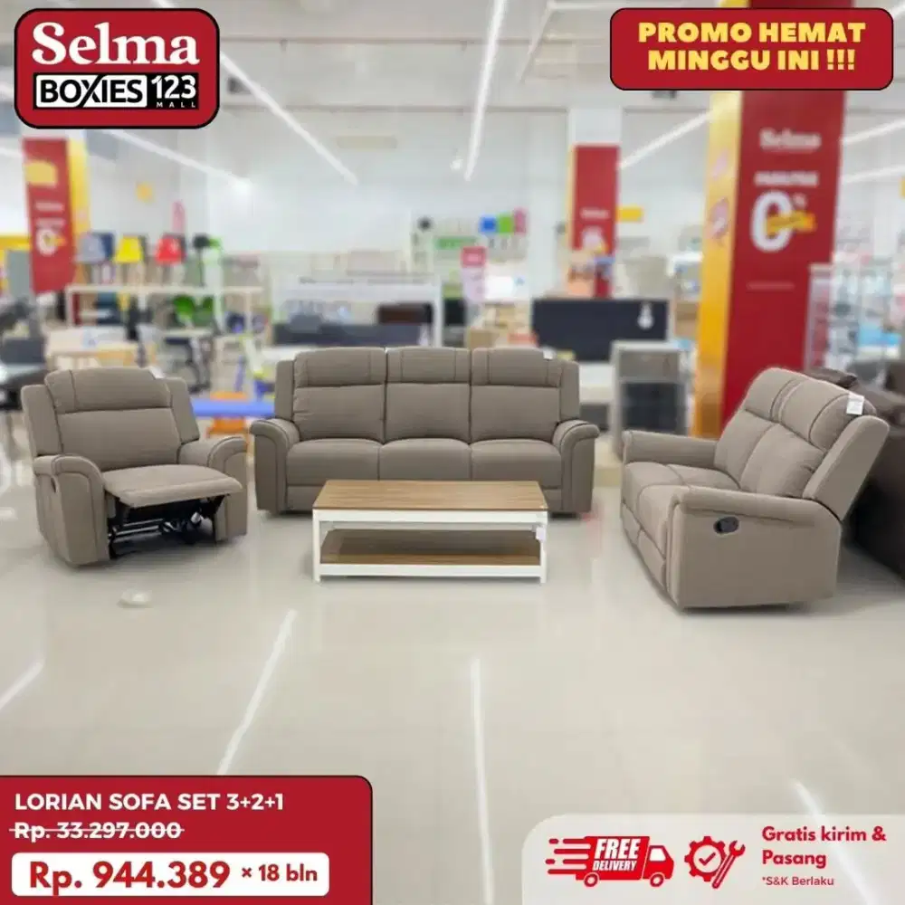 Set sofa reclainer lorian