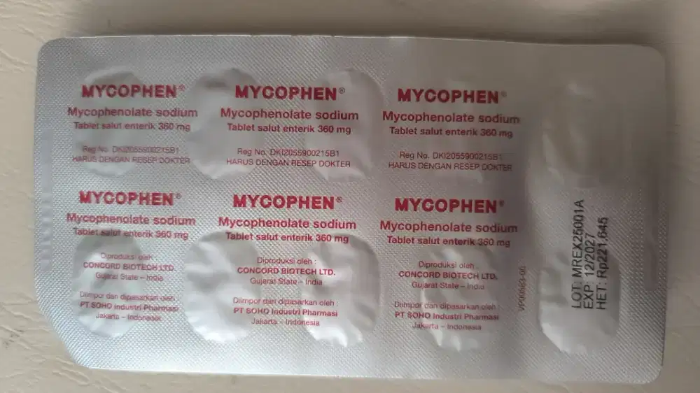 Mycophen360mg, per strip hrg 125.000