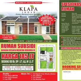 Rumah Subsidi Klapa Indah Booking Now Hanya 500 Ribu