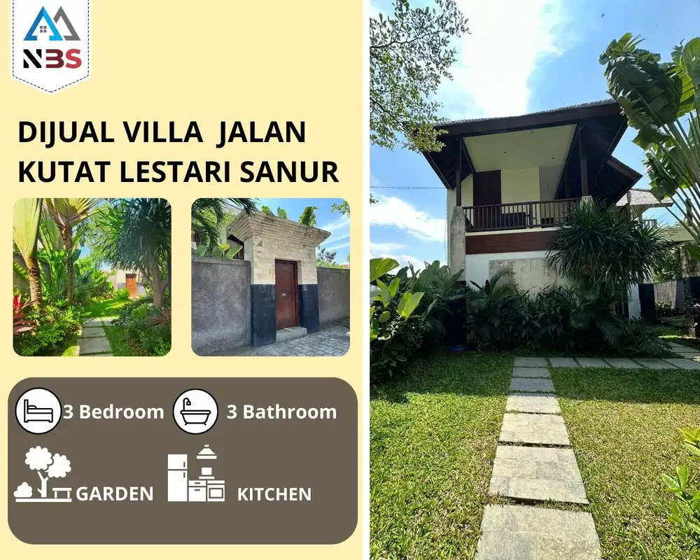 DIJUAL VILLA LOKASI KUTATAP LESTARI SANUR