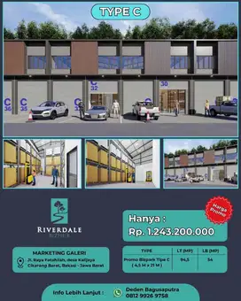 ruko dijual, lokasi sangat strategis di cikarang barat akses langsung jalan provinsi