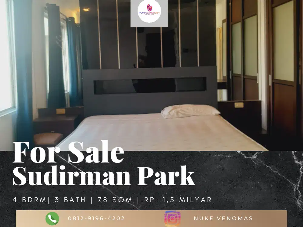 Dijual Apartement Sudirman Park 3 BR Furnished Bagus Tower B