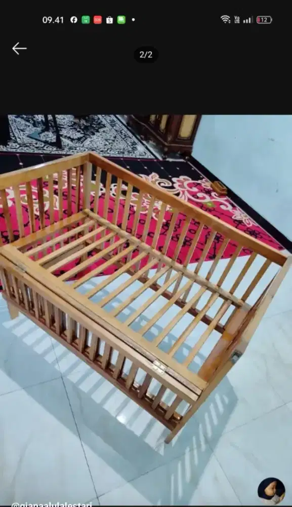 Box bayi kayu besar
