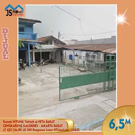 DIJUAL Rumah HITUNG TANAH di PETA BARAT CENGKARENG JAKARTA BARAT -LSSS