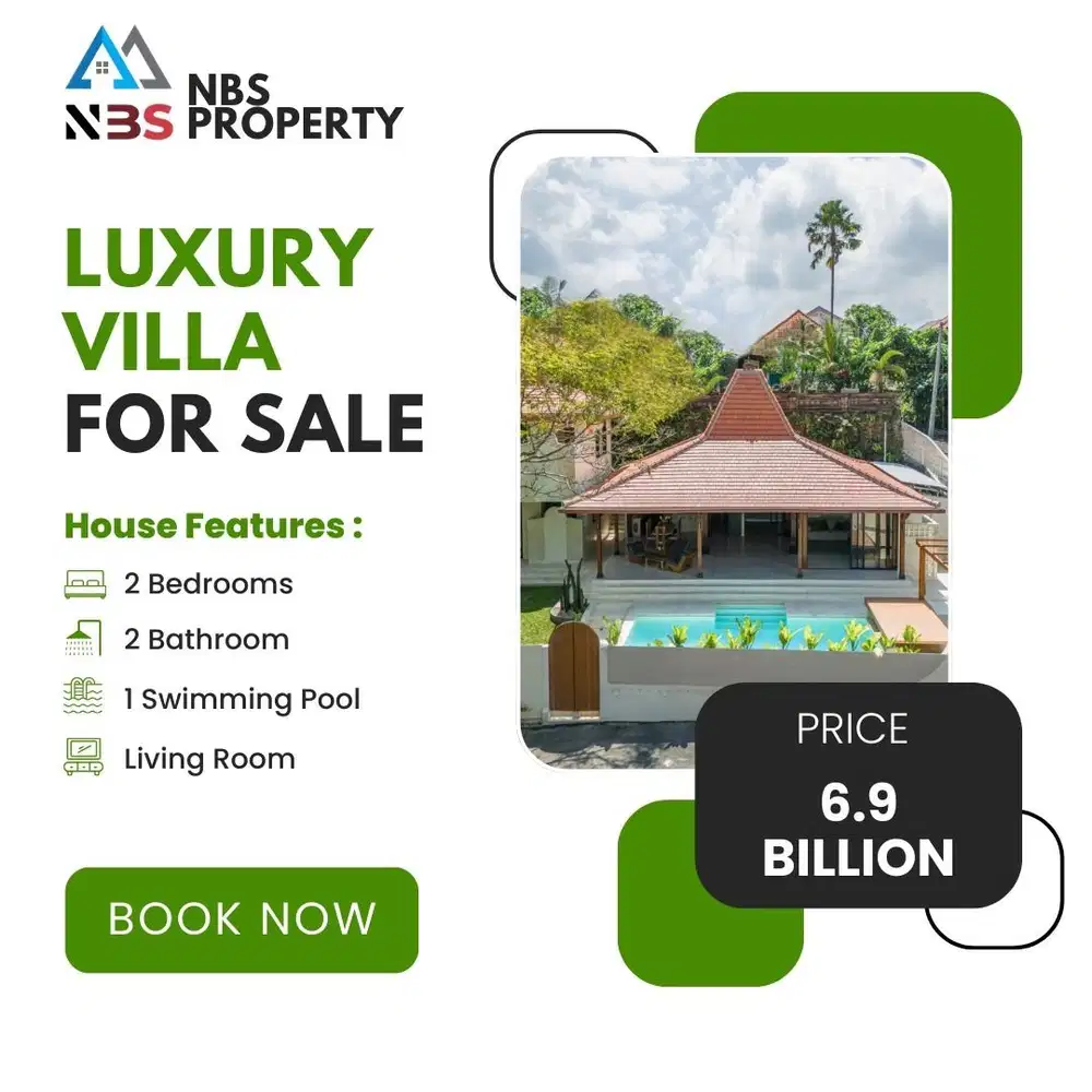 FOR SALE VILLA MEWAH VIEW JUGLE KEMENUH DEKAT UBUD BALI