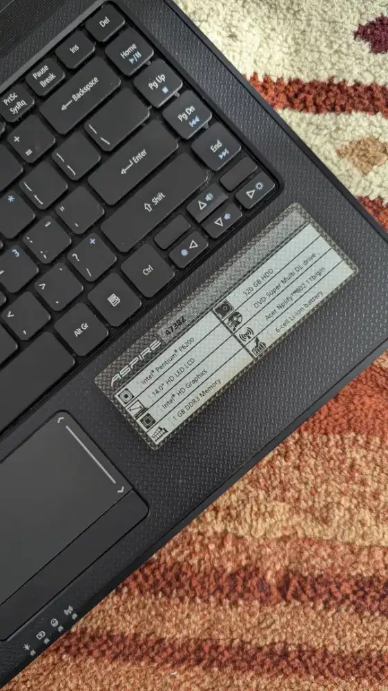 SECOND MINUS BOX ACER ASPIRE 4738 1 jt nego