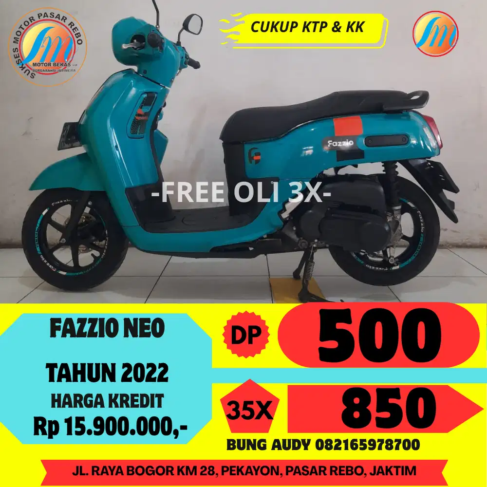 YAMAHA FAZZIO NEO TAHUN 2022 SIAP PAKAI, GRATIS OLI, FREE SERVIS