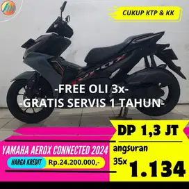 YAMAHA AEROX CONNECTED 2024 KREDIT MURAH ANGSURAN TERJANGKAU FREE OLI