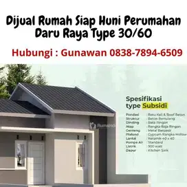Rumah Siap Huni Perumahan Daru Raya Type 30/60