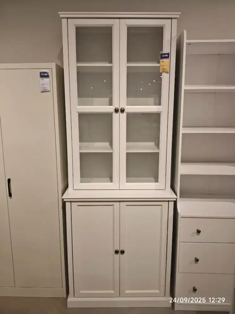 Naco Rak Buku 2 Pintu - Putih