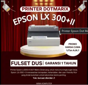 Printer Epson DTMatrix Lx - 300+II Set Garansi DN-SW