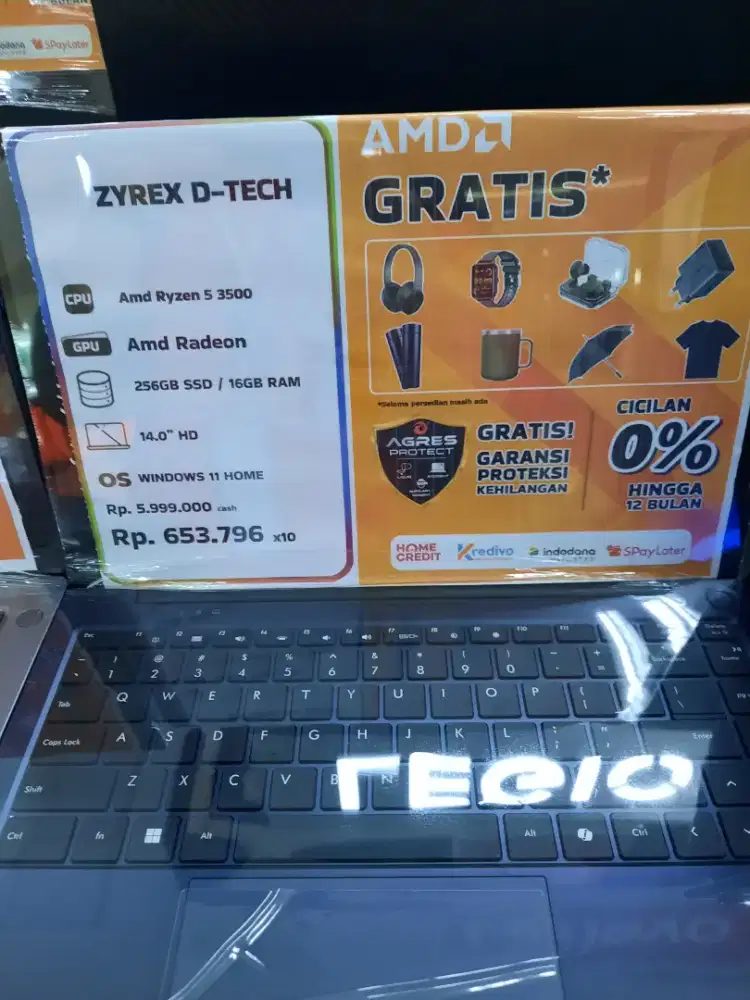 Laptop zyrex D-tech-Cicilan menggunakan homecredit