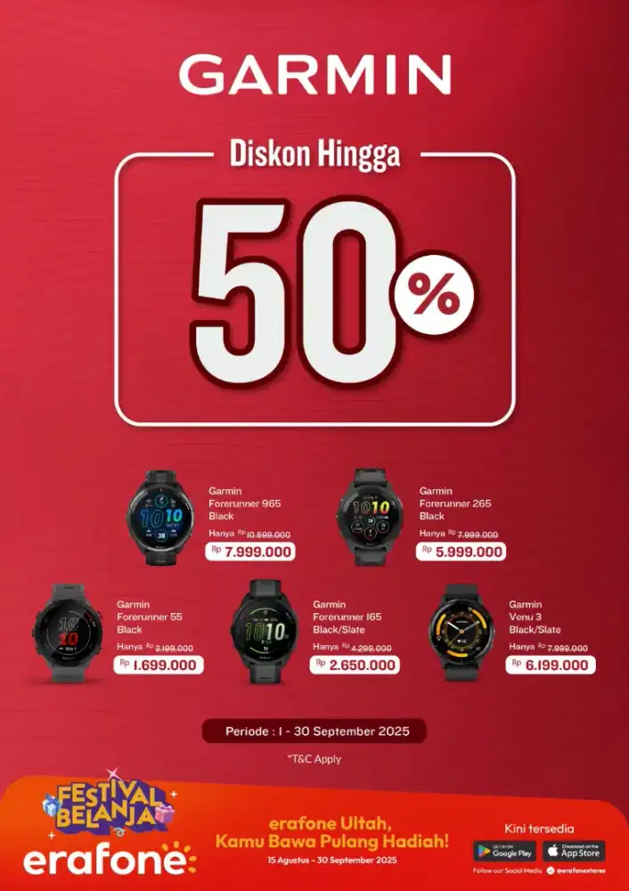 promo garmin diskon hingga 50% hanya dierafone sudirman